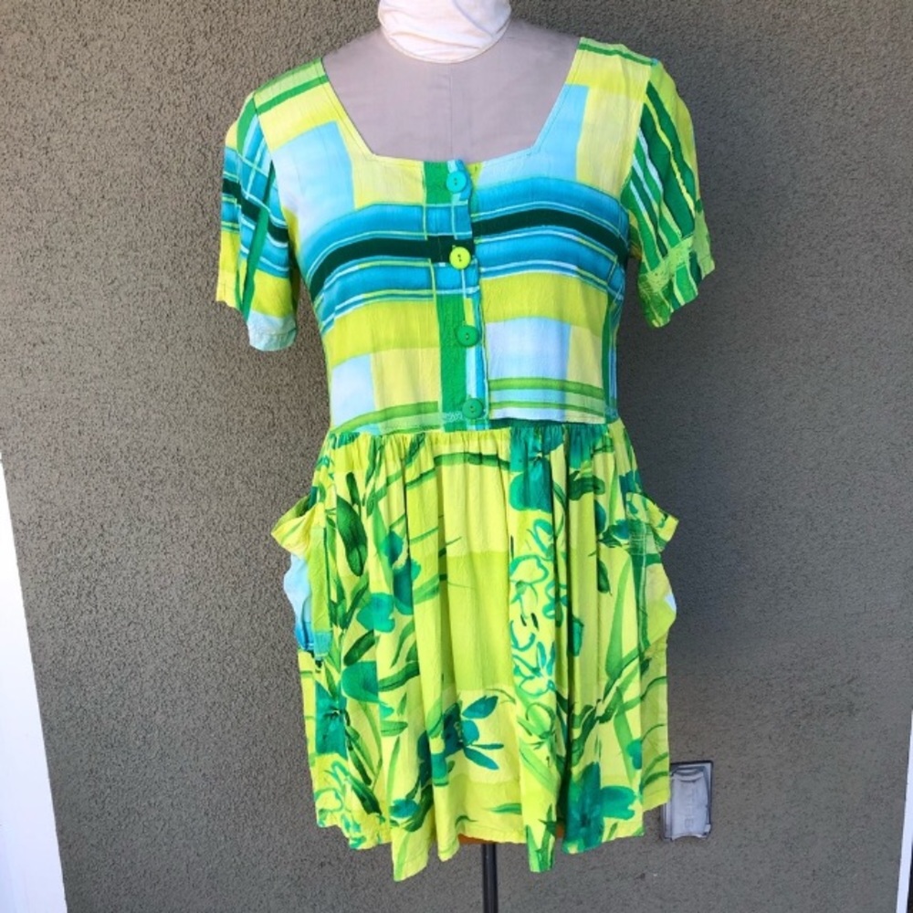 Jams World baby doll dress with pockets & buttons.